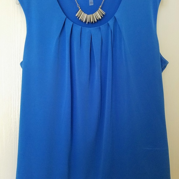 Jones Studio Tops - Jones studio blue shirt with matching necklace